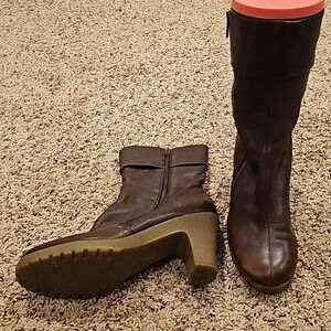 ✨ AEROSOLES "Ruf N Tumble" Black Leather Boots - Size 9.5